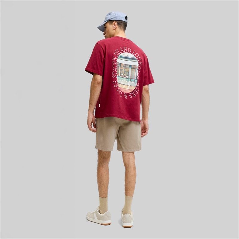 Mens Stace Neo Jogger Shorts Beige - Image 2