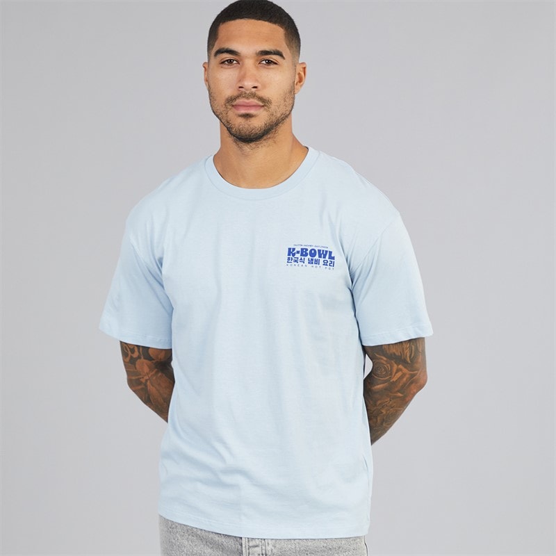 Mens Oricon Graphic T-Shirt Subdued Blue - Image 2