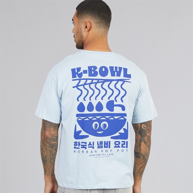 Mens Oricon Graphic T-Shirt Subdued Blue - Image 3