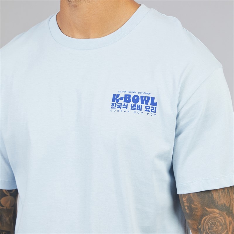 Mens Oricon Graphic T-Shirt Subdued Blue - Image 4