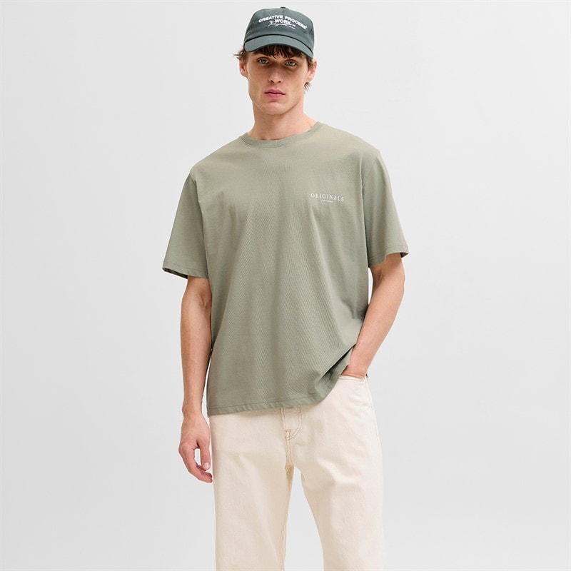 Mens Montauk AOP Back T-Shirt Seagrass - Image 2