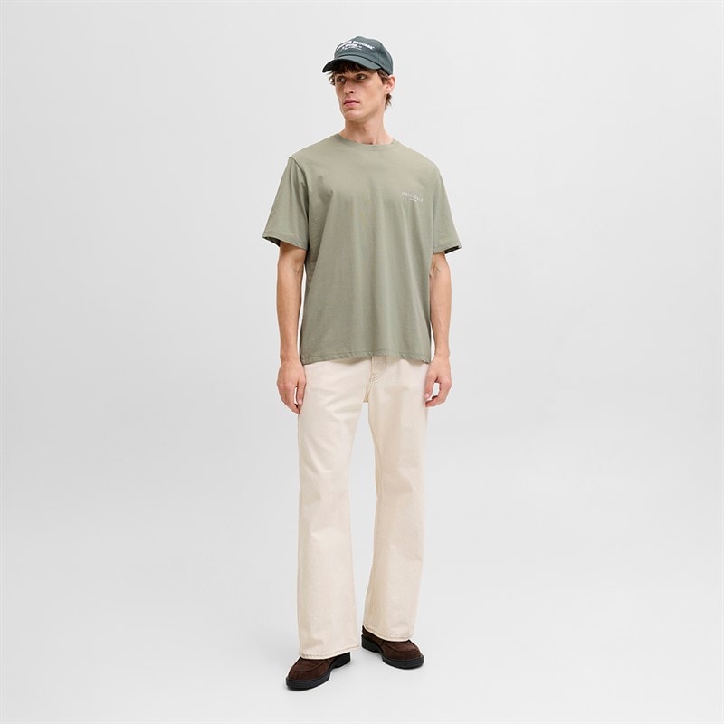 Mens Montauk AOP Back T-Shirt Seagrass - Image 3