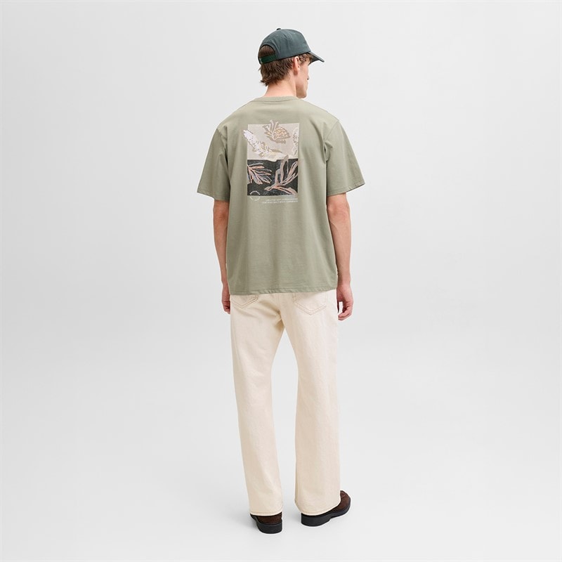 Mens Montauk AOP Back T-Shirt Seagrass - Image 4