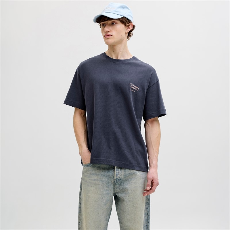 Mens Montauk Back Graphic T-Shirt Odyssey Gray Detail Bandana - Image 2
