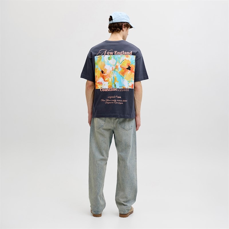 Mens Montauk Back Graphic T-Shirt Odyssey Gray Detail Bandana - Image 3