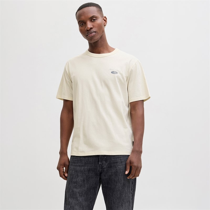 Mens Dover Graphic T-Shirt Antique White - Image 2