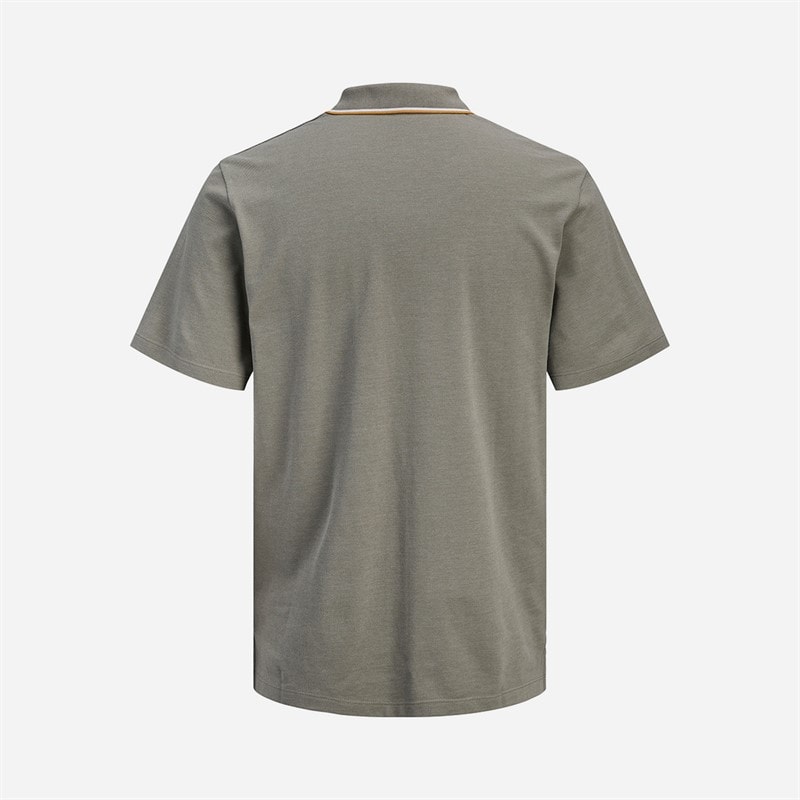 Mens Blaze Polo Shirt Vetiver Detail Melange - Image 2
