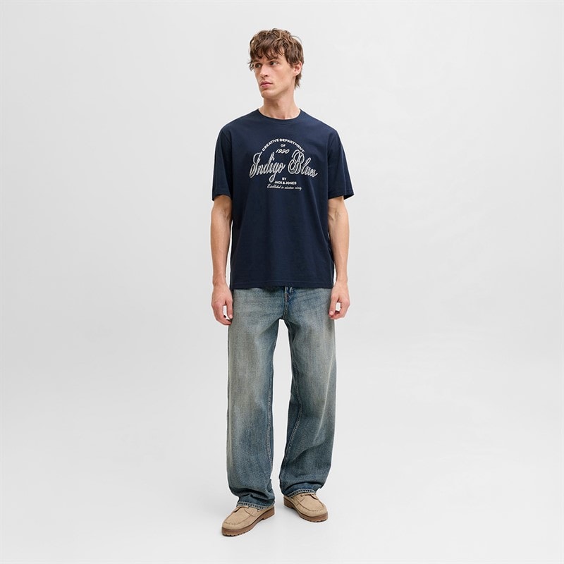 Mens Denver Graphic T-Shirt Navy Blazer - Image 3