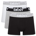 Mens Seattle Three Pack Boxer Trunks Black/Grey/White