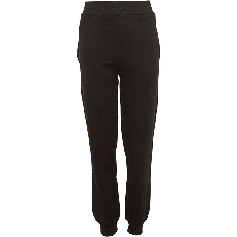 Boys Slim Fit Cuffed Fleece Jog Pants Black - Image 3