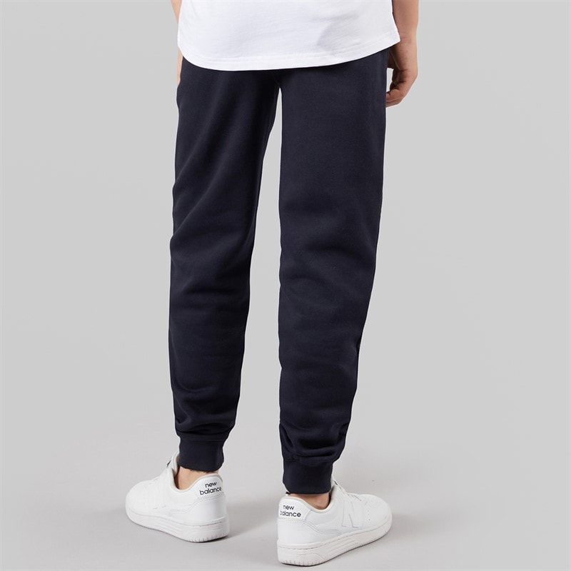 Boys Slim Fit Cuffed Fleece Jog Pants Navy - Image 2