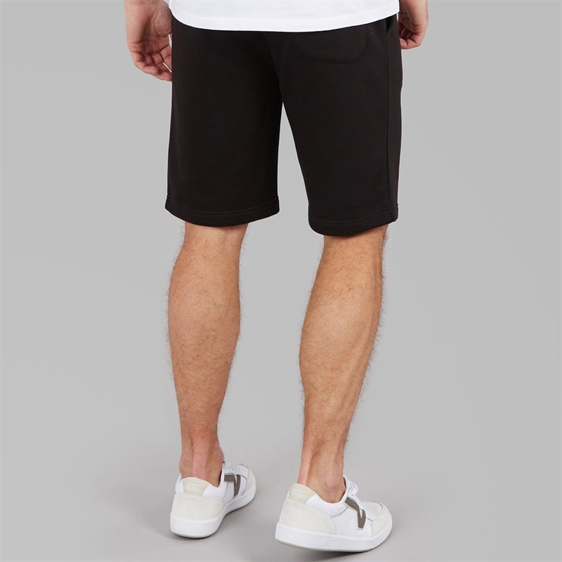 Mens Fleece Shorts Black - Image 2