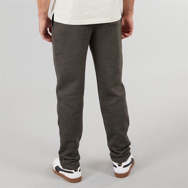 Mens Open Hem Joggers Charcoal Marl - Image 2