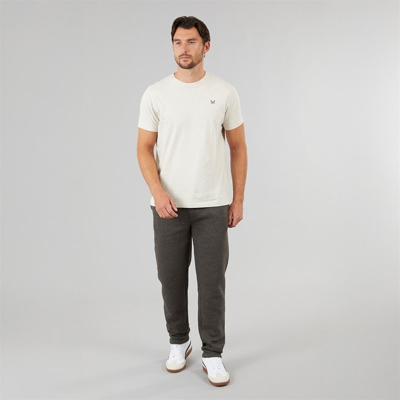 Mens Open Hem Joggers Charcoal Marl - Image 4