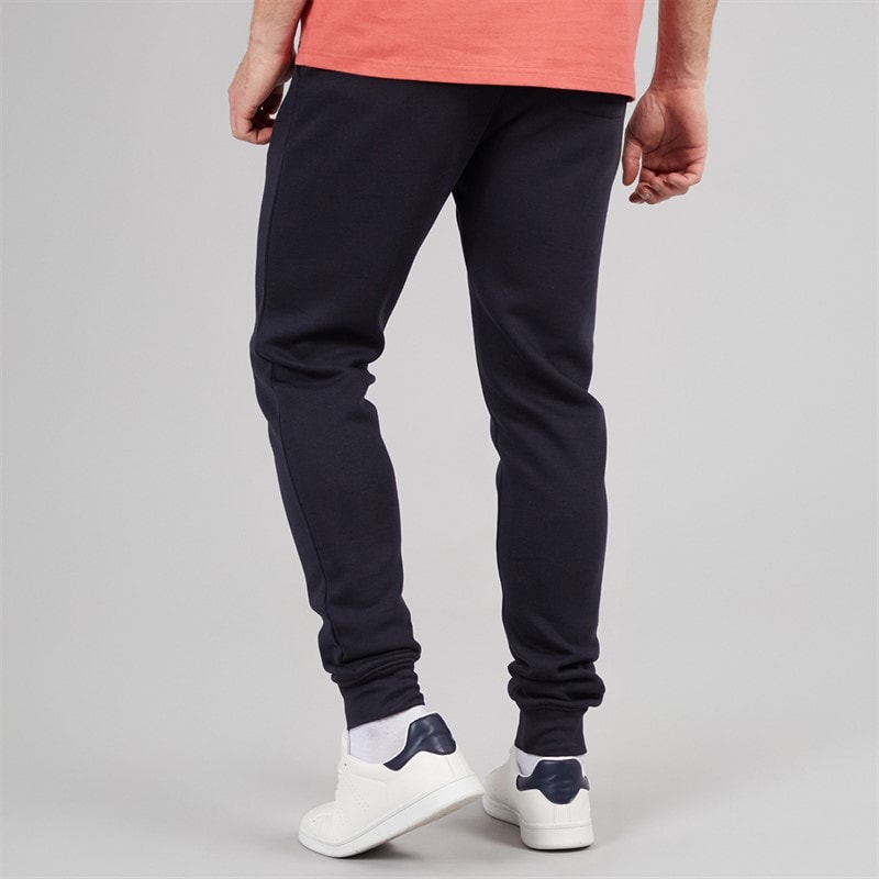 Mens Regular Fit Cuffed Fleece Joggers Navy - Image 2