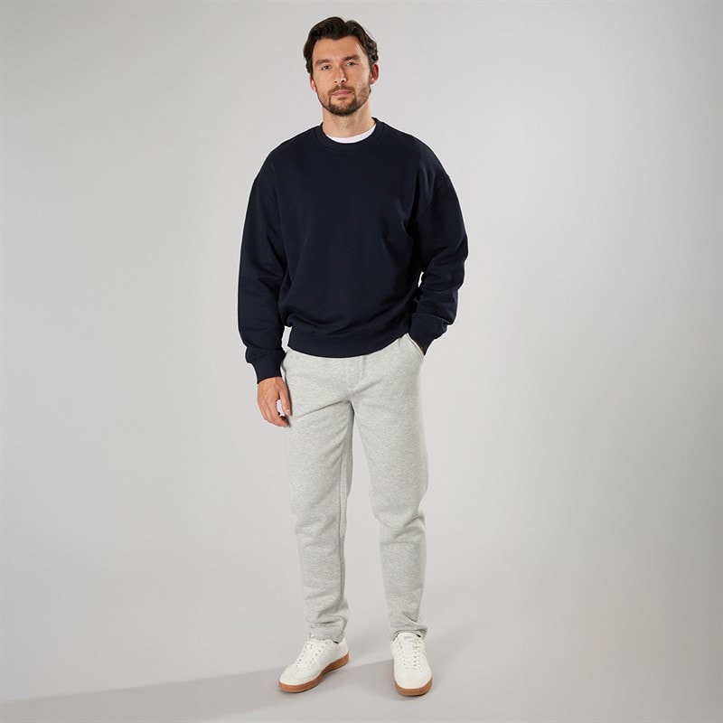 Mens Open Hem Joggers Grey Marl - Image 3