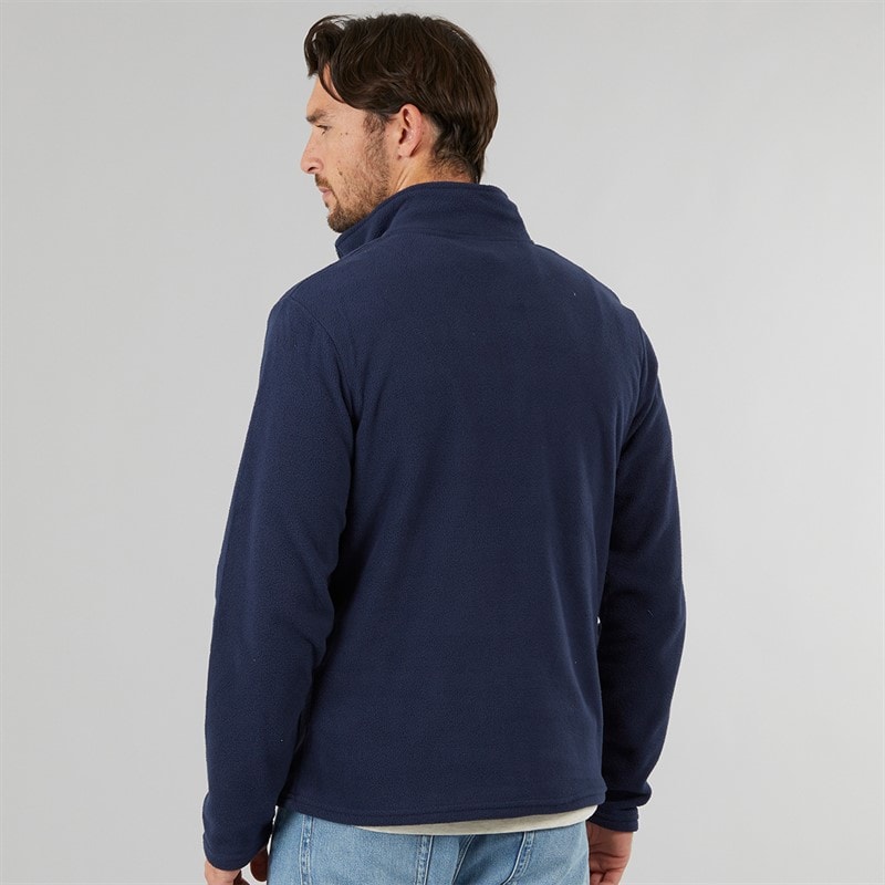 Mens 1/4 Zip Microfleece Top Navy - Image 2
