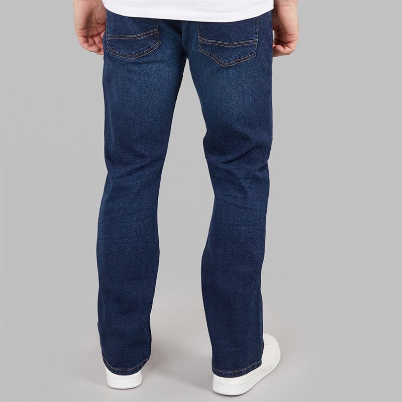 Mens Bootcut Denim Jeans Dark Wash - Image 2