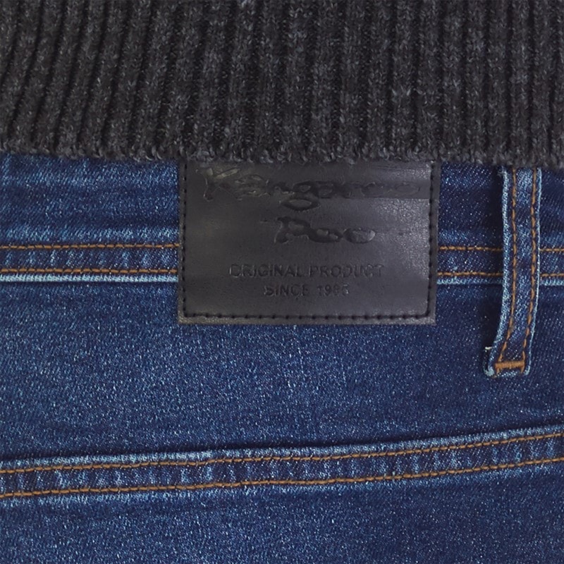 Mens Bootcut Denim Jeans Dark Wash - Image 3