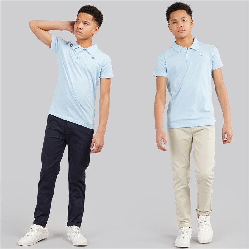 Boys Two Pack Chino Trousers Navy/Stone - Image 4