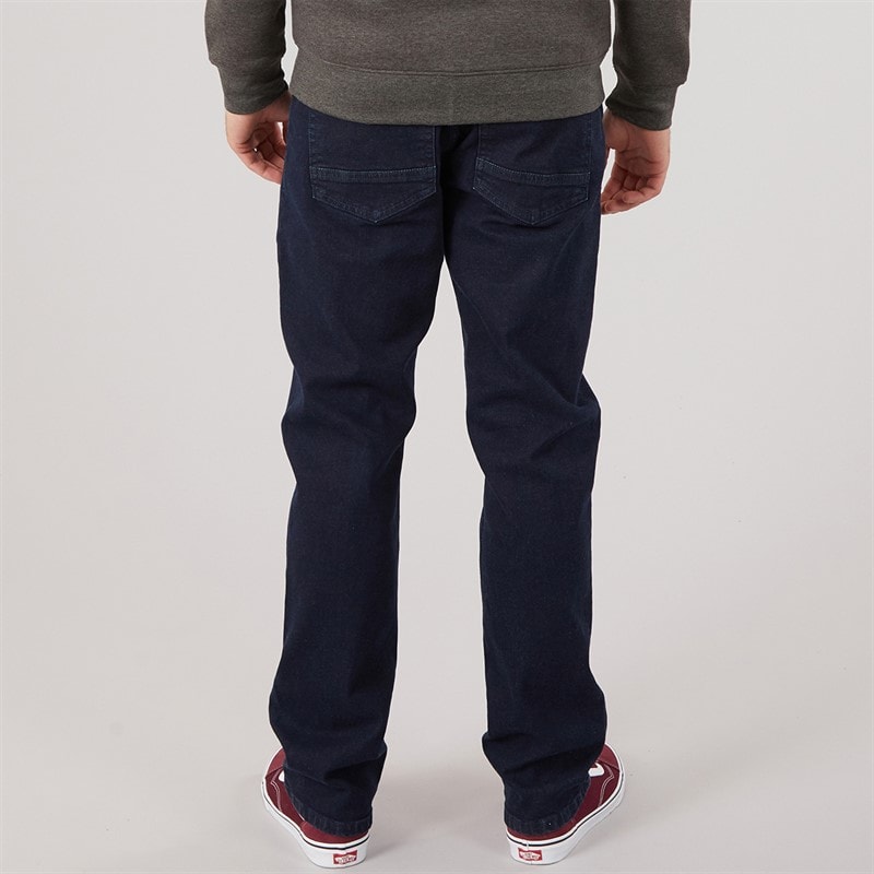 Mens Straight Fit Denim Jeans Blue Black - Image 2