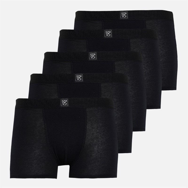 Boys Five Pack Boxers Black - Image 1
