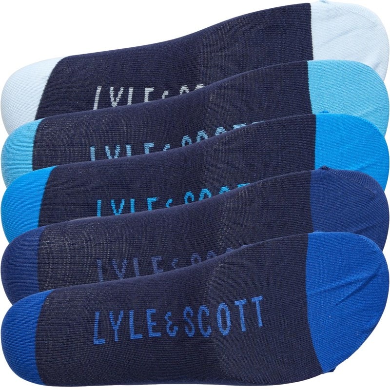 Mens Graham Five Pack Socks Peacoat - Image 2