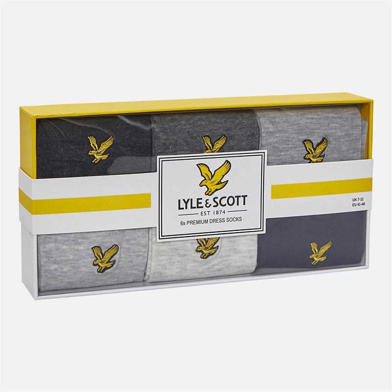 Mens Victor Six Pack Socks Black Marl/Dark Grey Marl/Grey Marl/Light Grey Marl/Antique White Black Marl/Dark Grey Marl/Grey Marl/Light Grey Marl/Antique White Marl/Peacoat - Image 2