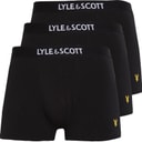 Mens Nathan Three Pack Boxer Trunks Black