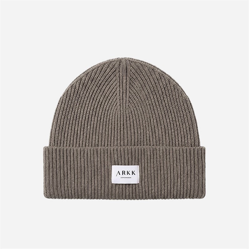 ARKK Copenhagen Signature Cuffed Beanie Light Grey