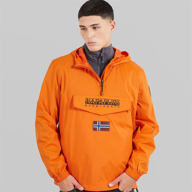 Mens Arper Lite Anorak Orange Pumpkin - Image 3
