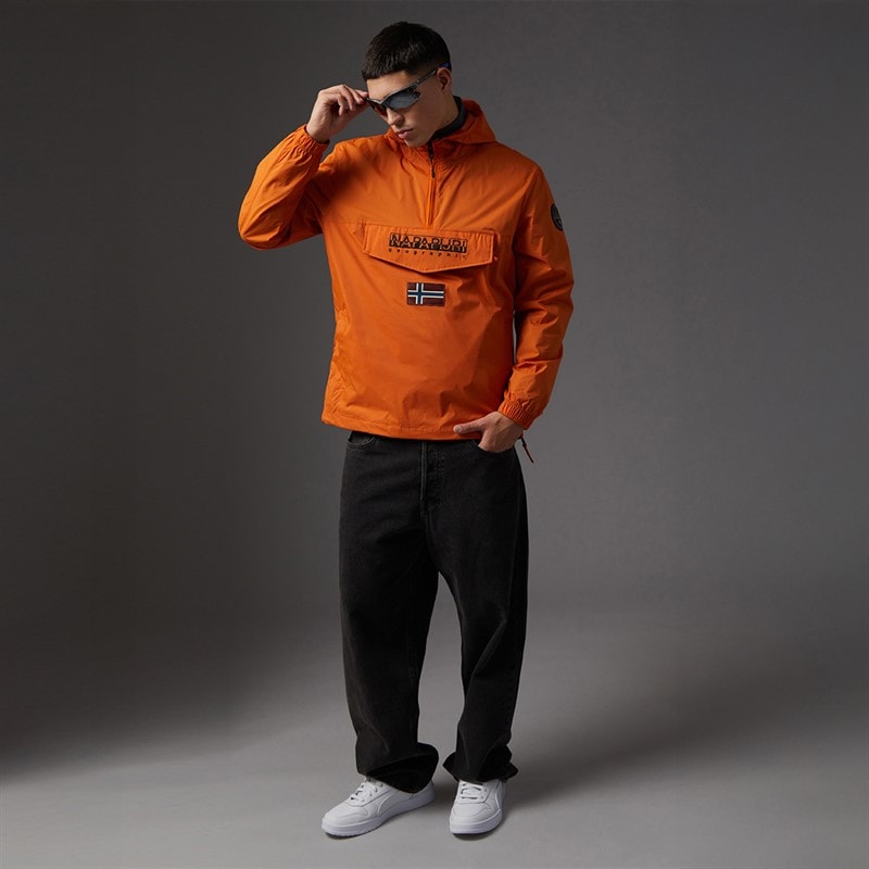 Mens Arper Lite Anorak Orange Pumpkin - Image 4
