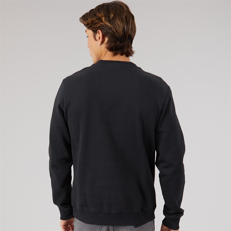 Mens Balis Crew Sweatshirt Black - Image 2
