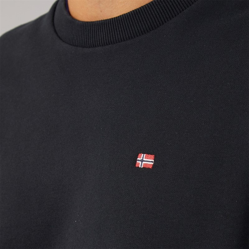 Mens Balis Crew Sweatshirt Black - Image 3