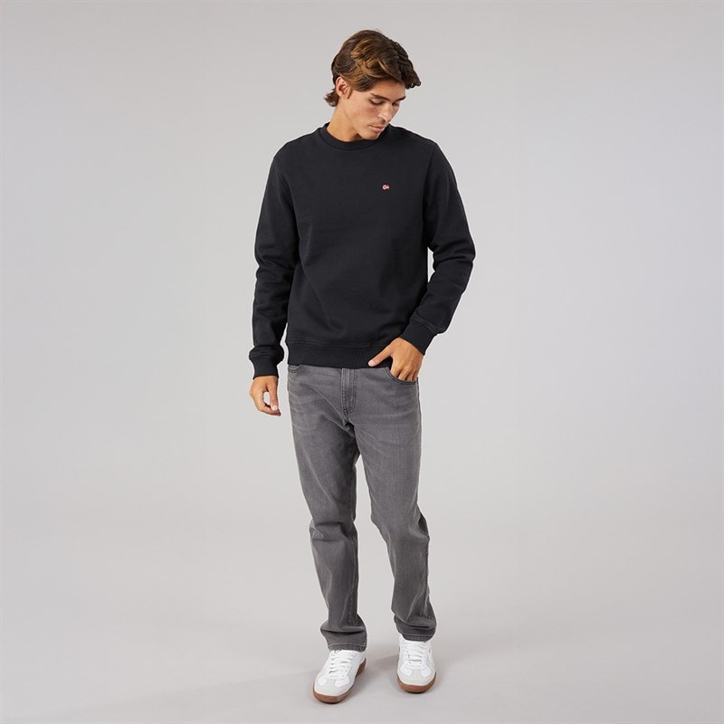 Mens Balis Crew Sweatshirt Black - Image 4