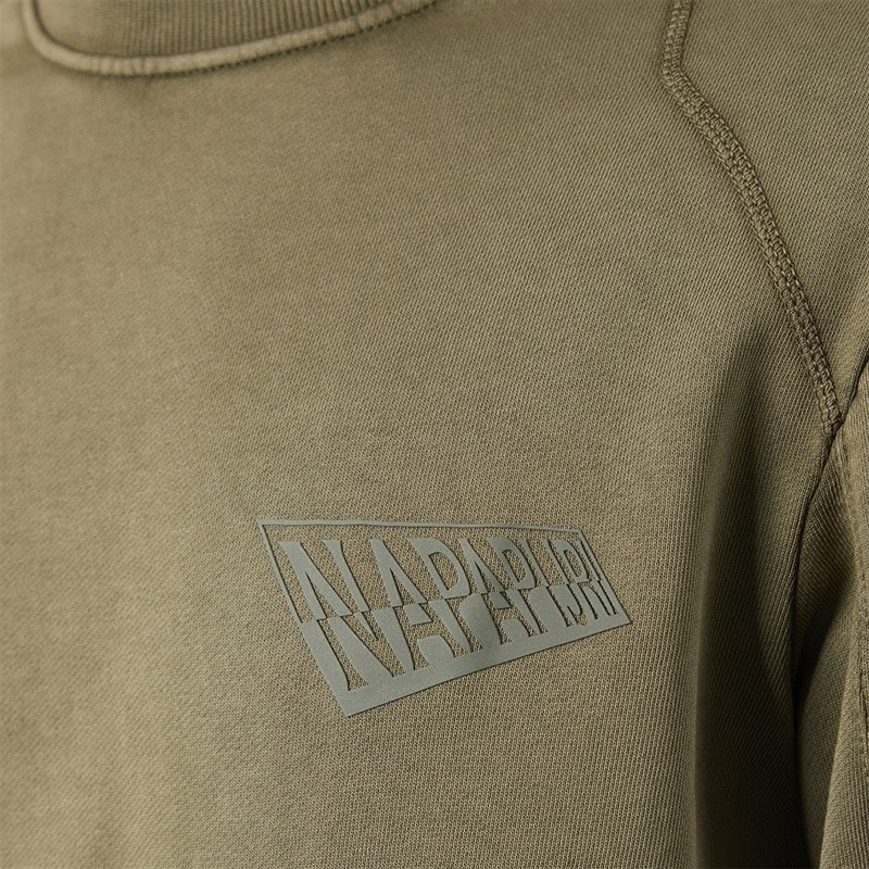Mens Aren Crew Sweatshirt Tea Leaf - Image 5