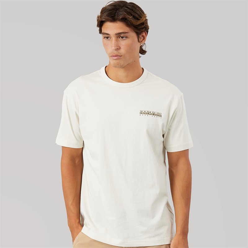Mens Vista T-Shirt Beige Dimity - Image 2