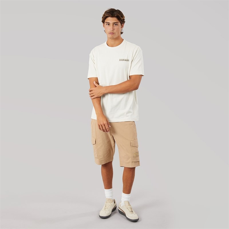 Mens Vista T-Shirt Beige Dimity - Image 4