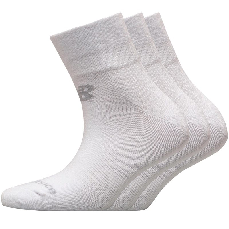 New Balance Three Pack Quarter Socks White - Image 1