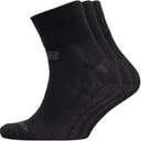 Three Pack Quarter Socks Black
