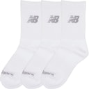 Junior Three Pack Cushioned Crew Socks White