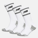In Stripe Logo Three Pack Crew Socks White/Black