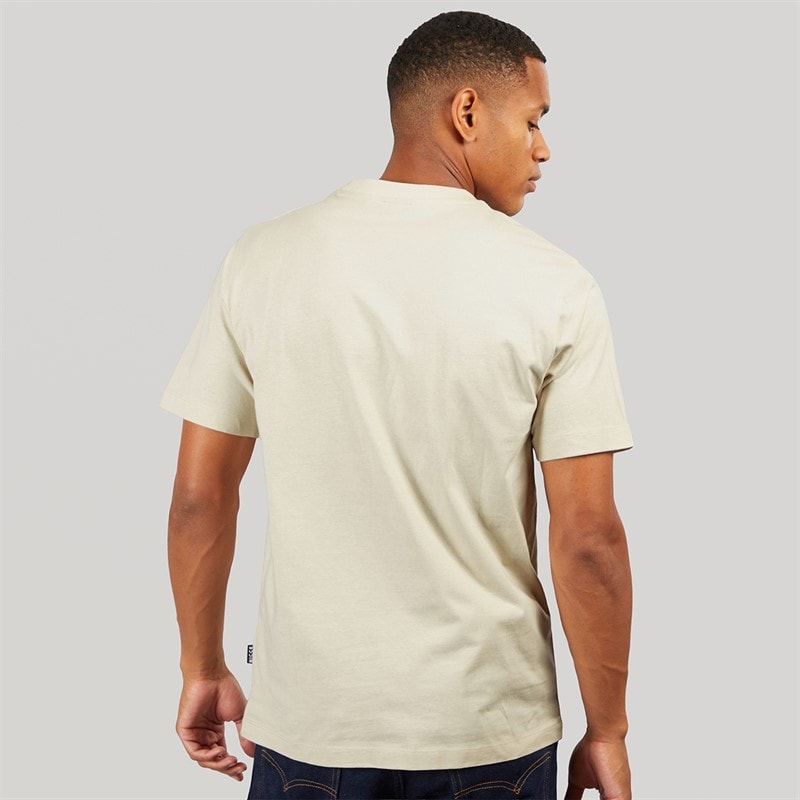 Mens Denno T-Shirt Light Stone - Image 2
