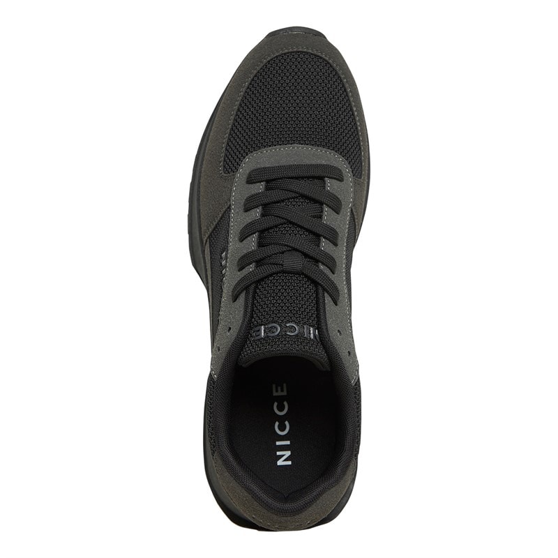 Mens Dalston Trainers Black/Grey - Image 4