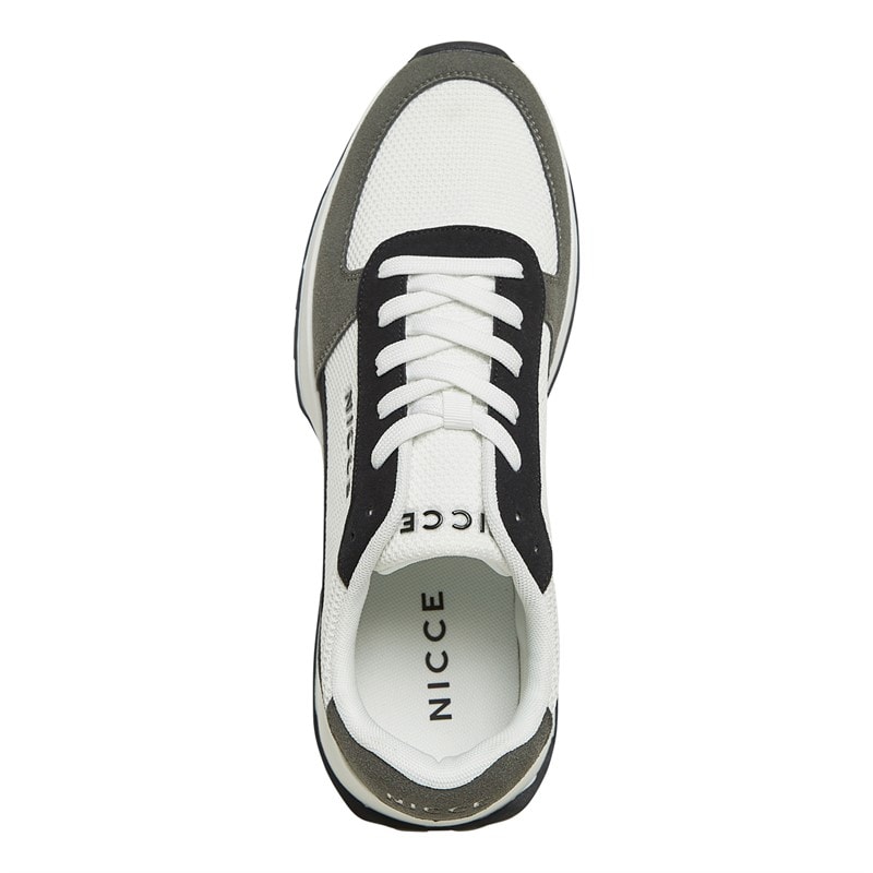 Mens Dalston Trainers White/Grey - Image 4
