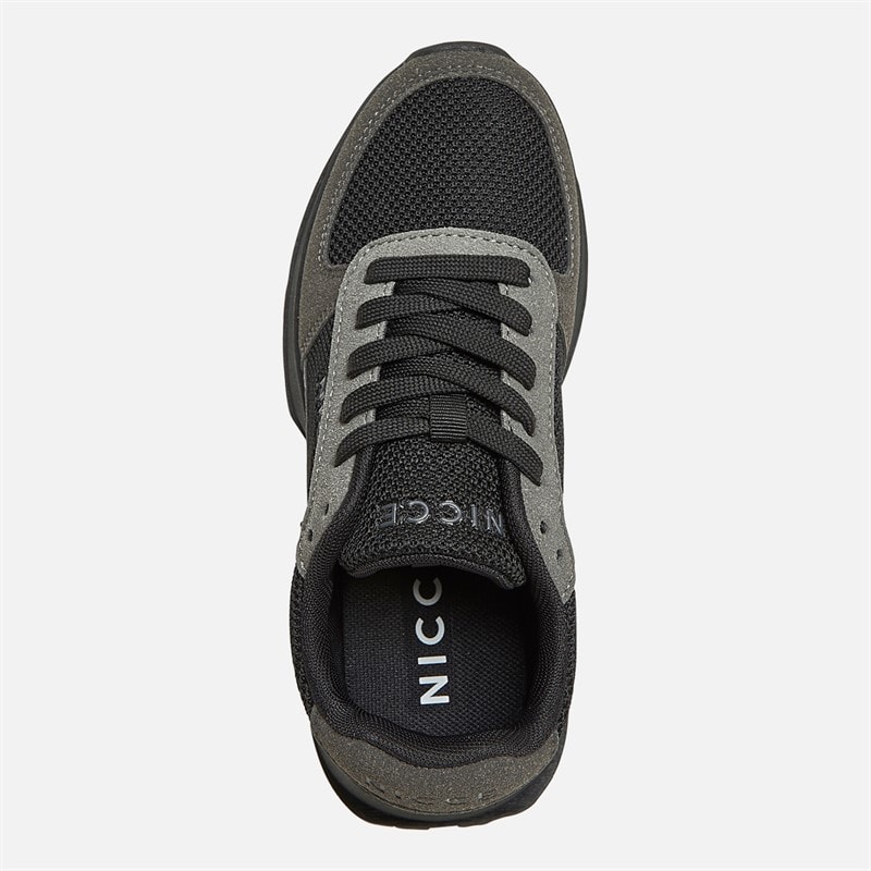 Junior Boys Dalston Trainers Black/Grey - Image 4