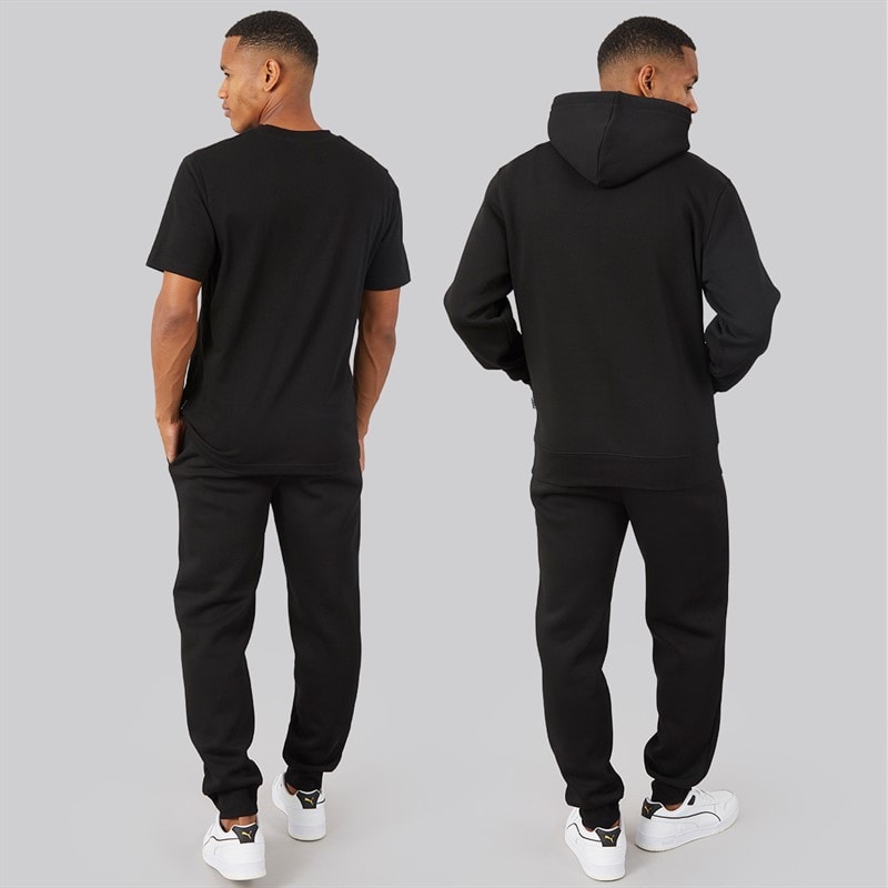 Mens Dinall Three Pack Hoodie T-Shirt And Joggers Set Black - Image 2