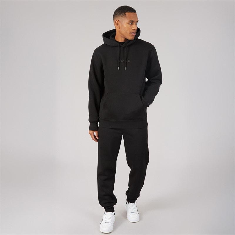 Mens Dinall Three Pack Hoodie T-Shirt And Joggers Set Black - Image 5