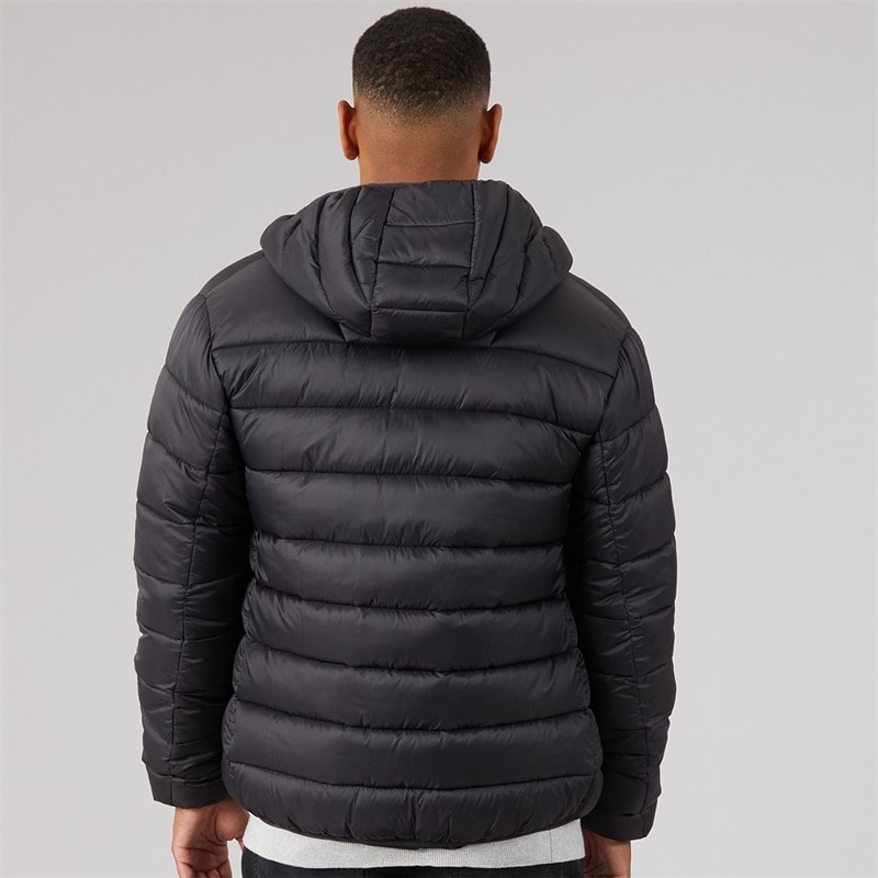 Mens Charing Zip Through Padded Coat Black - Image 2