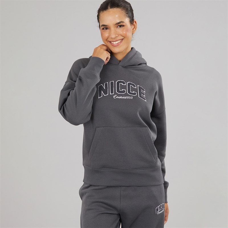Womens Hearthia Hoodie And Wide Leg Joggers Set Asphalt - Image 3